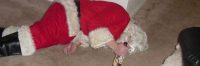 Santa Throwing Up On Himself
